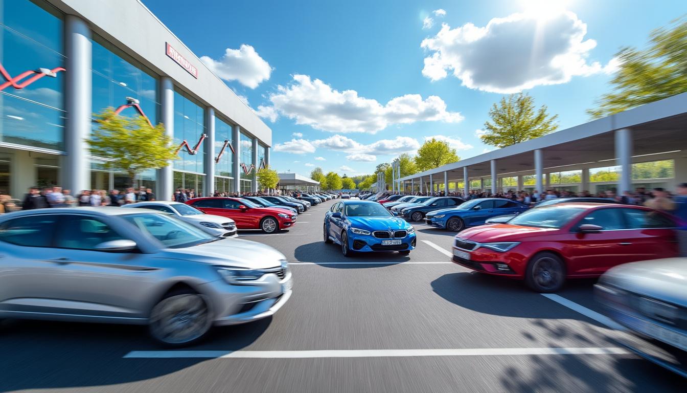 en mars, les ventes de voitures neuves en france connaissent une forte hausse de 12,86 %, marquant une accélération notable du marché automobile.